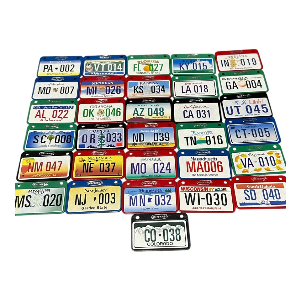 Matchbox mini license plates of America  lot of 31 - Image 2 of 3