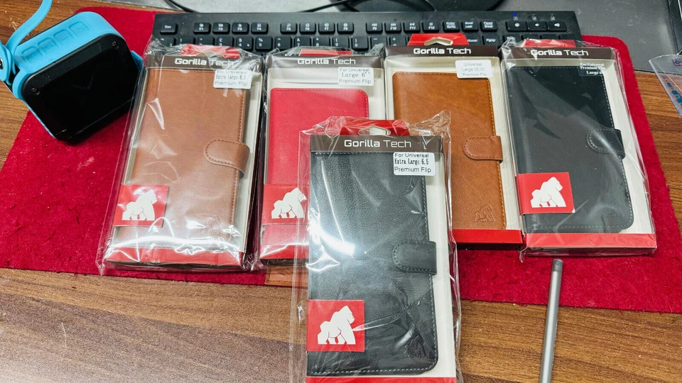 Uinversal Size 6.9"/6.5"/6" Premium Leather Flip Wallet Case For all phone model - Image 3 of 4