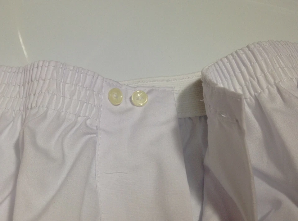 N.2 BOXER-mutande uomo in TELA PURO COTONE modello classico APERTO CON BOTTONI - Immagine 2 di 4