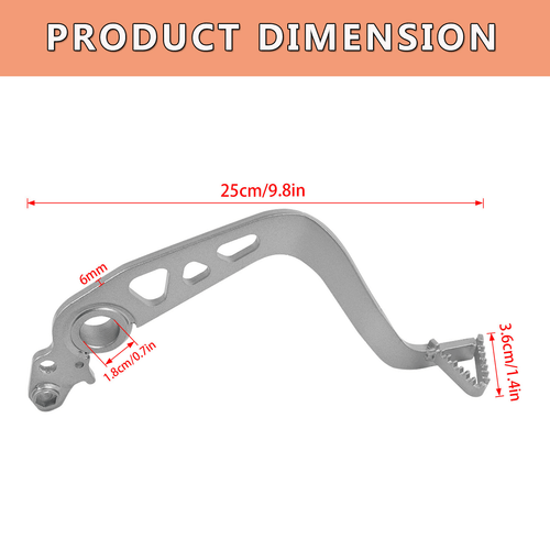 For Yamaha Tenere 700 XTZ07 2021-2024 2022 2023 Rear Brake Lever Pedal Silver - Picture 2 of 10
