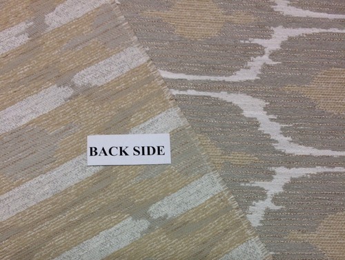 BALLARD DESIGN SACO SEA SALT InsideOut® GEOMETRIC CHENILLE FABRIC BY YARD 56"W - Picture 5 of 6