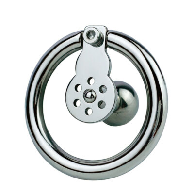 Inverted Men Chastity Cage Plug with 22MM Solid Metal Ball Sissy Chastity Device