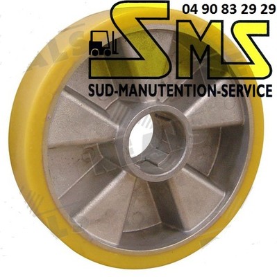Roue Motrice En Vulkolan Pour Transpalette/gerbeur électrique Linde Fenwick L14 - Neuf - Diamètre 80 Mm