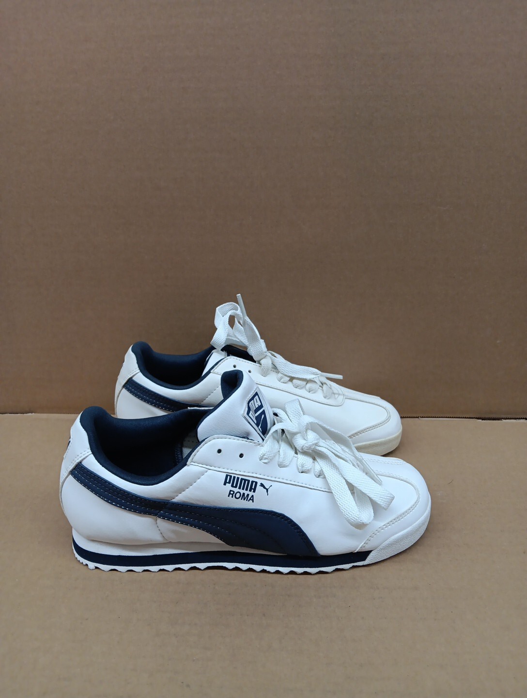 Puma Roma Basic Shoes- White/navy- US Sz 6- 353572-12 image 3