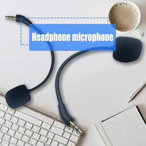Replacement Mic with Sponge Cover for K820NC Gaming Headphone Black - Zdjęcie 2 z 8