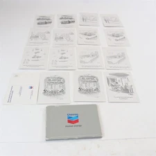 VINTAGE LOT OF 16 CHEVRON NEW YORKER CARTOONPOST CARDS WITH STORAGE SLEEVE