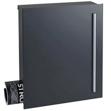 Modern Letterbox with Newspaper Holder - Black - GRADE B RRP &pound;139.99