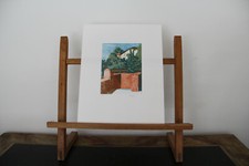 Dachau Dachauer Maler Huss 1978 5/40 Farblineolschnitt Ansicht auf Amtsgericht