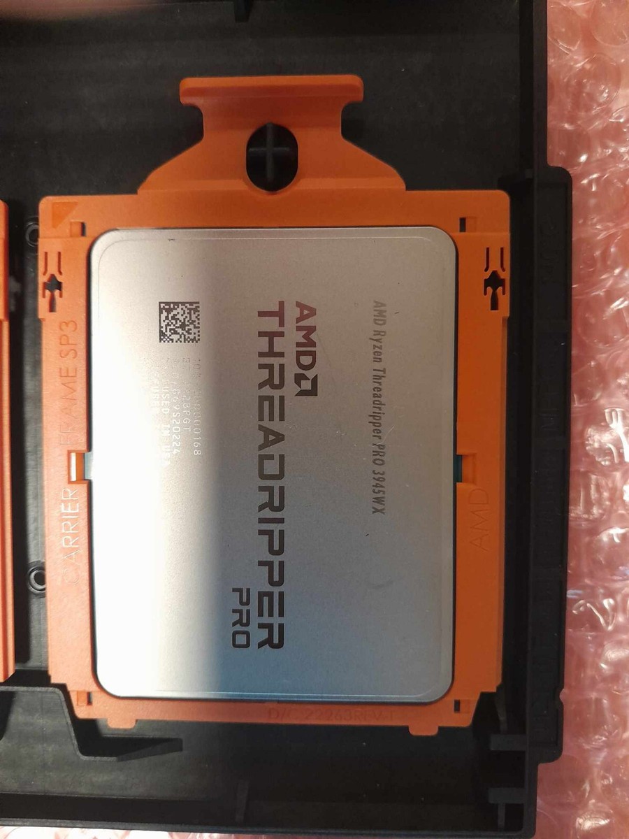 CPU AMD Ryzen Threadripper PRO 3945WX CPU OEM UNLOCKED AMD Ryzen Threadripper PRO 3945WX CPU 4Ghz 12-Core