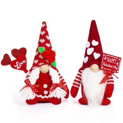 NOT SPECIFIED Peluche pupazzo morbido gnomo decorativo San Valentino con disegno stravagante