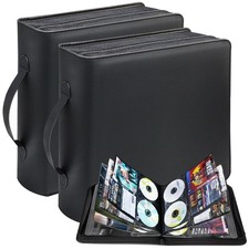 Storage Binder 2 Pack, CD Binder with Booklet Pocket Handle