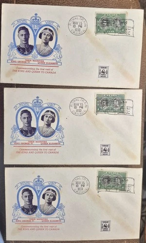 1939 Royal Train USA FDC King George VI Visit To Canada Lot Of 3