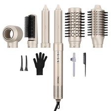 6 in 1 Multi Hair Styler Dryer Brush, 110,000 RPM High-Speed Negative Ionic Gold