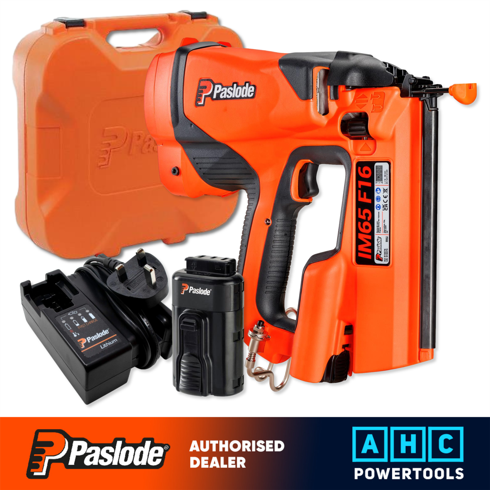 Paslode IM65 F16 2.1Ah Cordless 2nd Fix Straight Brad Nailer - 916575