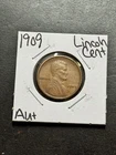 1909 Lincoln Wheat Cent Penny AU About Uncirculated Better Date 1c Coin (19018)