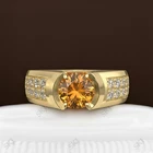 925 Sterling Salver Handmade Jewelry Citrine Men's Ring All Size
