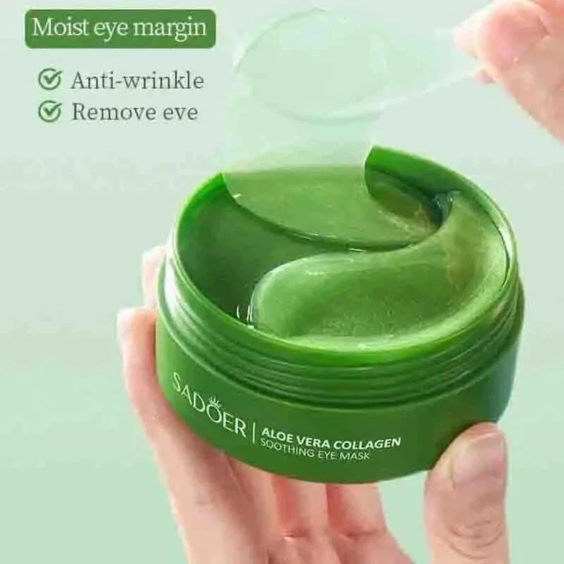 60 Pcs Under Eye Pads Aloe Vera Collagen Mask Hydrating Anti Aging Wrinkles - Image 2 of 4
