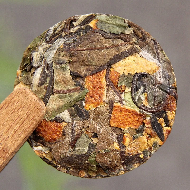 500 г высушенной мандариновой кожуры белый чай Юньнань старые чайные листья оптом маленький чайный торт - Изображение 2 из 4