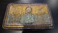 Vintage Victorian Woman Candles Loft NY Candy Tin 7.25"x4.5"x 1.5" New York Shop