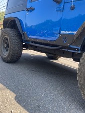 For Jeep Wrangler Jk 18 Affordable Offroad Raw Rock Sliders W Body Armor