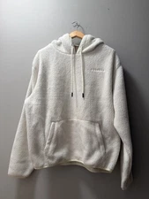 Youngla Teddy Fleece Hoodie Heavyweight White Size M