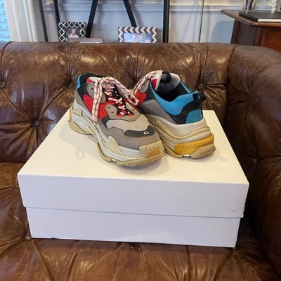Size 43 - Balenciaga Triple S Sneaker Blue Red