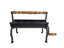 Newspaper Log Roller Fireplace Tool Wood Handle Hand Crank Hearth