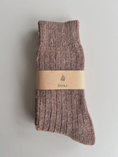 Pure 100% Wool Premium Lambswool Mocha Colour Socks Warm Genuine Natural Termal