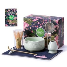 Buucup Matcha Whisk Set, Ceramic Matcha Kit with Bowl  Bamboo Whisk Mint