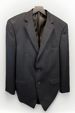 Hart Schaffner Marx Charcoal Wool Blazer Mens 46L USA Union Made