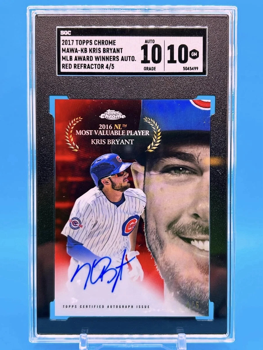 Kris Bryant Autographed Baseball Sports Trading Cards