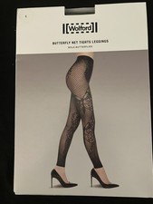 Wonderful Wolford BUTTERFLY NET Leggings BLACK L XL