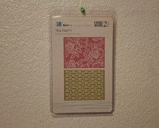 New Retired LifeStyle Crafts Quickutz Embossing 2 Folders Tea Party