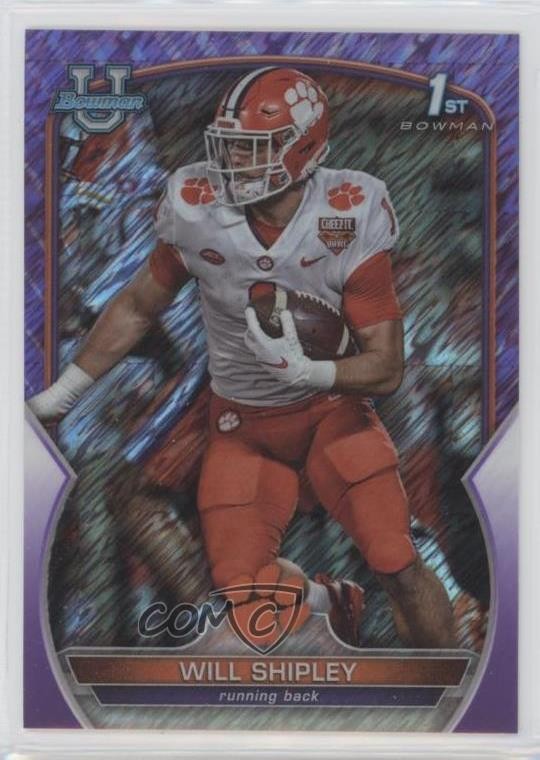 2022 Bowman U Chrome Purple Shimmer Refractor Will Shipley #73 0z07