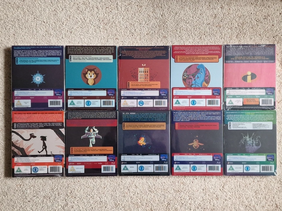 Disney Pixar Animated Mondo Steelbook Blu-ray Collection x 10 New & Sealed OOP - Image 2 of 4