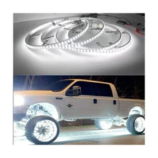 15.5in Pure White Wheel Ring Lights,576Leds Double Row Super Bright Wheel Rim...