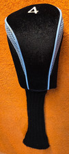 4 FAIRWAY WOOD HEADCOVER BLACK - LT BLUE