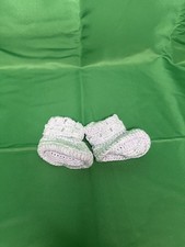 Handmade Crocheted Baby Blue Baby Booties New 0-3 Months