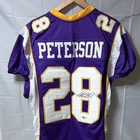 Adrian Peterson Minnesota Vikings #28 Purple Signed Football Jersey, BAS Auth