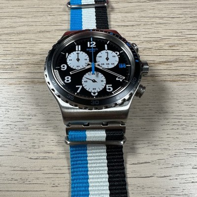 NEW✓LIMITED EDITION✓ Swatch Irony SKYBOND Chronograph Nylon