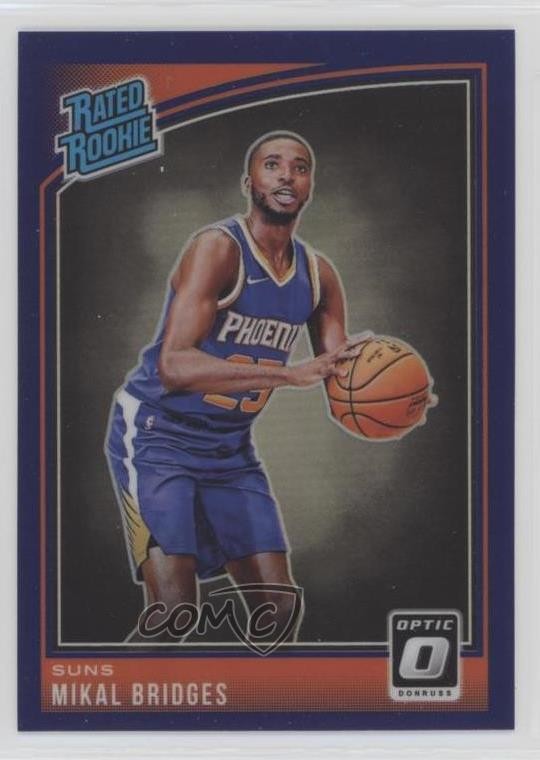 2018-19 Panini Donruss Optic Purple Prizm Mikal Bridges #200 Rookie RC