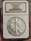 2002 American Silver Eagle $1 – NGC MS69 – 1 oz .999 Fine Silver