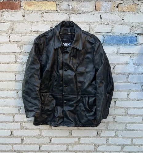 Vintage Schott Leather Jacket 523 Size 44 - product listing photo