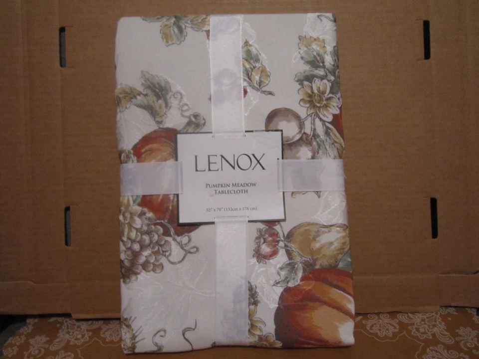 Lenox Pumpkin Meadow Thanksgiving Tischdecke 52" x 70" Herbst Autumn länglich NEU
