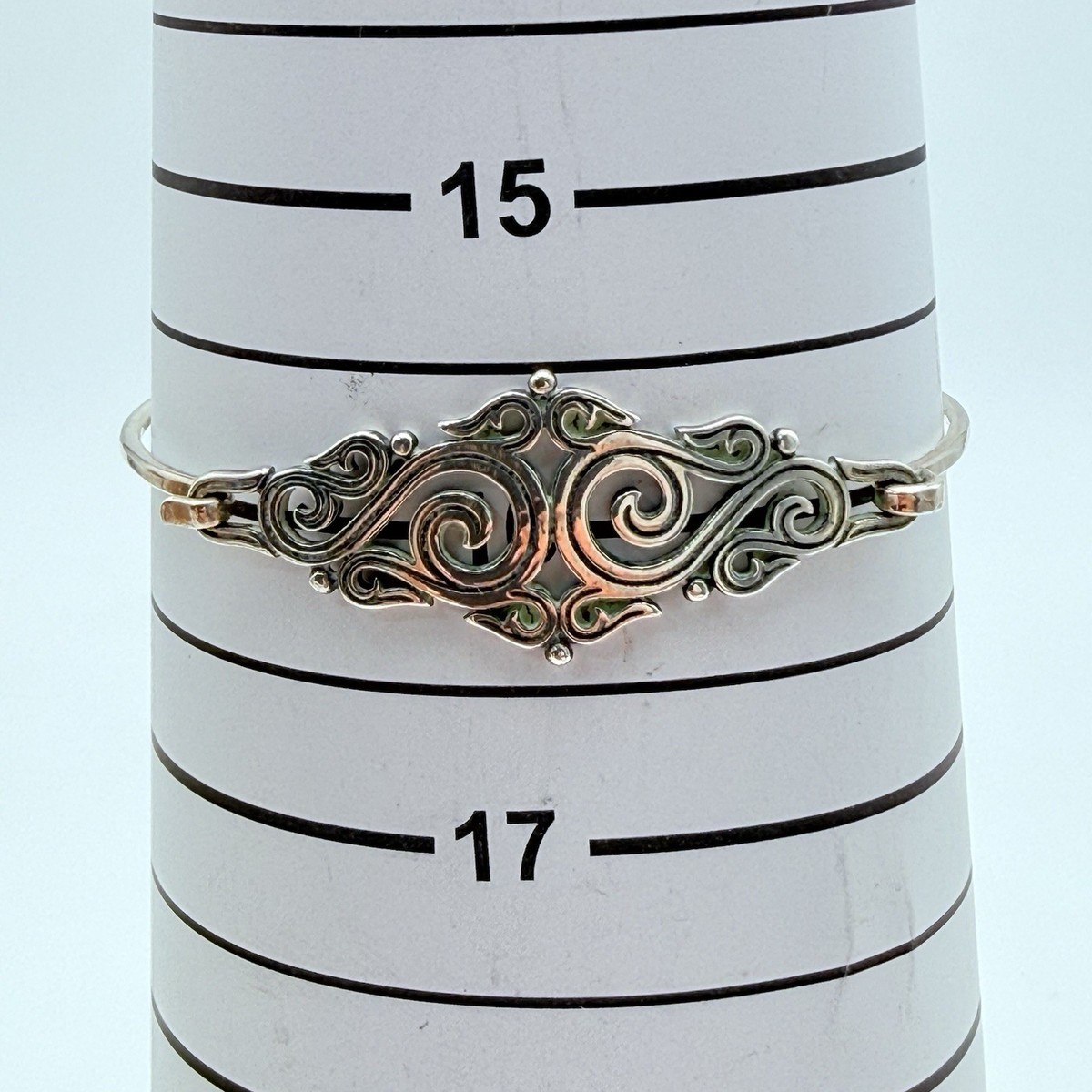 James Avery Retired Sterling Silver Sorrento Hook On Bangle Bracelet View 2