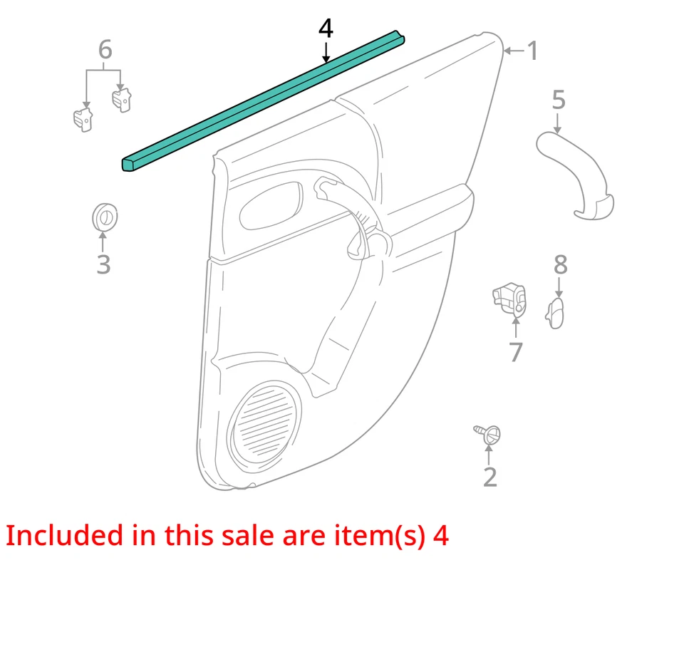SE ADAPTA A TIRA DE SELLADO SATURN VUE 2002-2005 RR S/D WDO I 22730465 - NUEVO OEM Foto 2 de 3