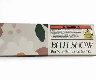 BELLESHOW Electric Ear Wax Removal Tool Kit with LED & Tips   New in Box