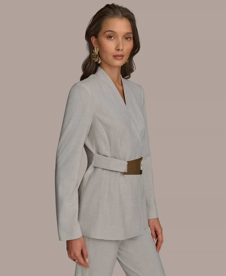 Chaqueta para mujer Donna Karan New York talla 8 blazer con cinturón Foto 3 de 4