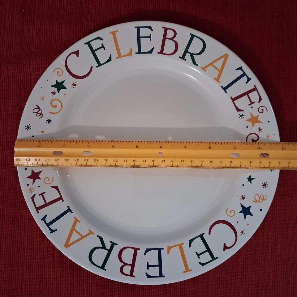 Pampered Chef Celebrate Plate 11" White Happy Birthday Special Occasion - Image 3 of 4