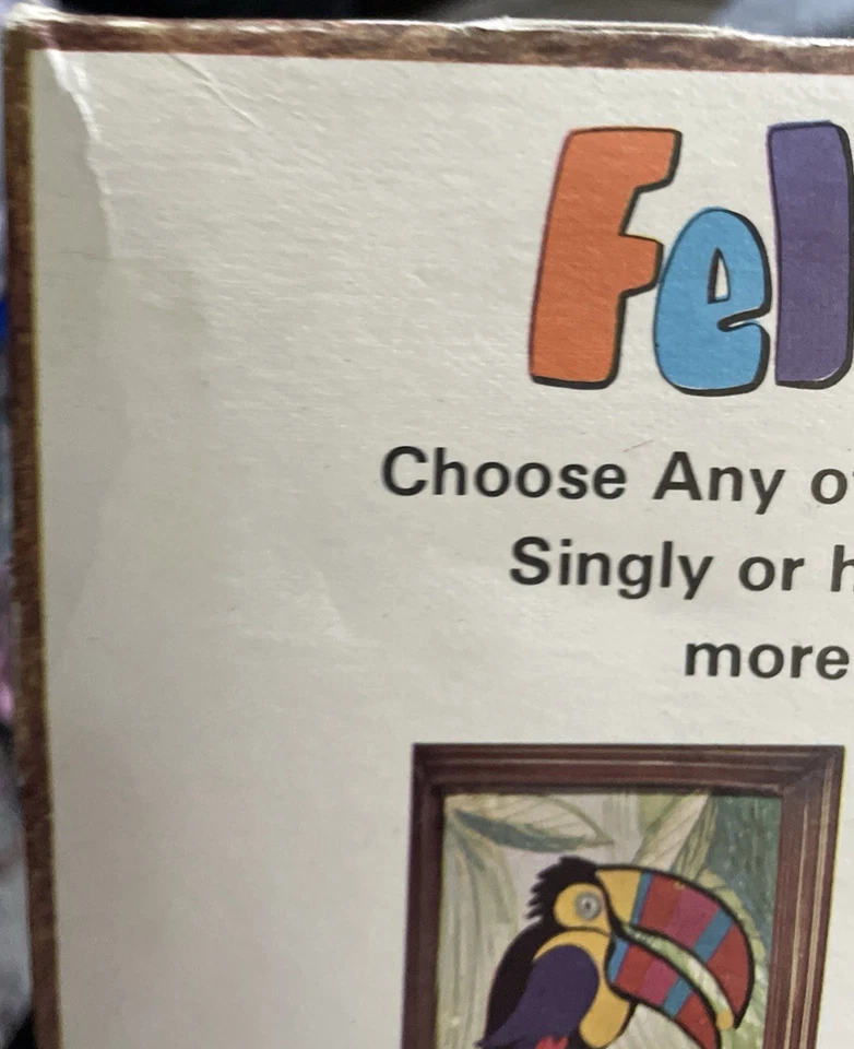 Kit de fotos de feltro vintage 1970 Happy Time “Flower Burro” burro - Imagem 4 de 4